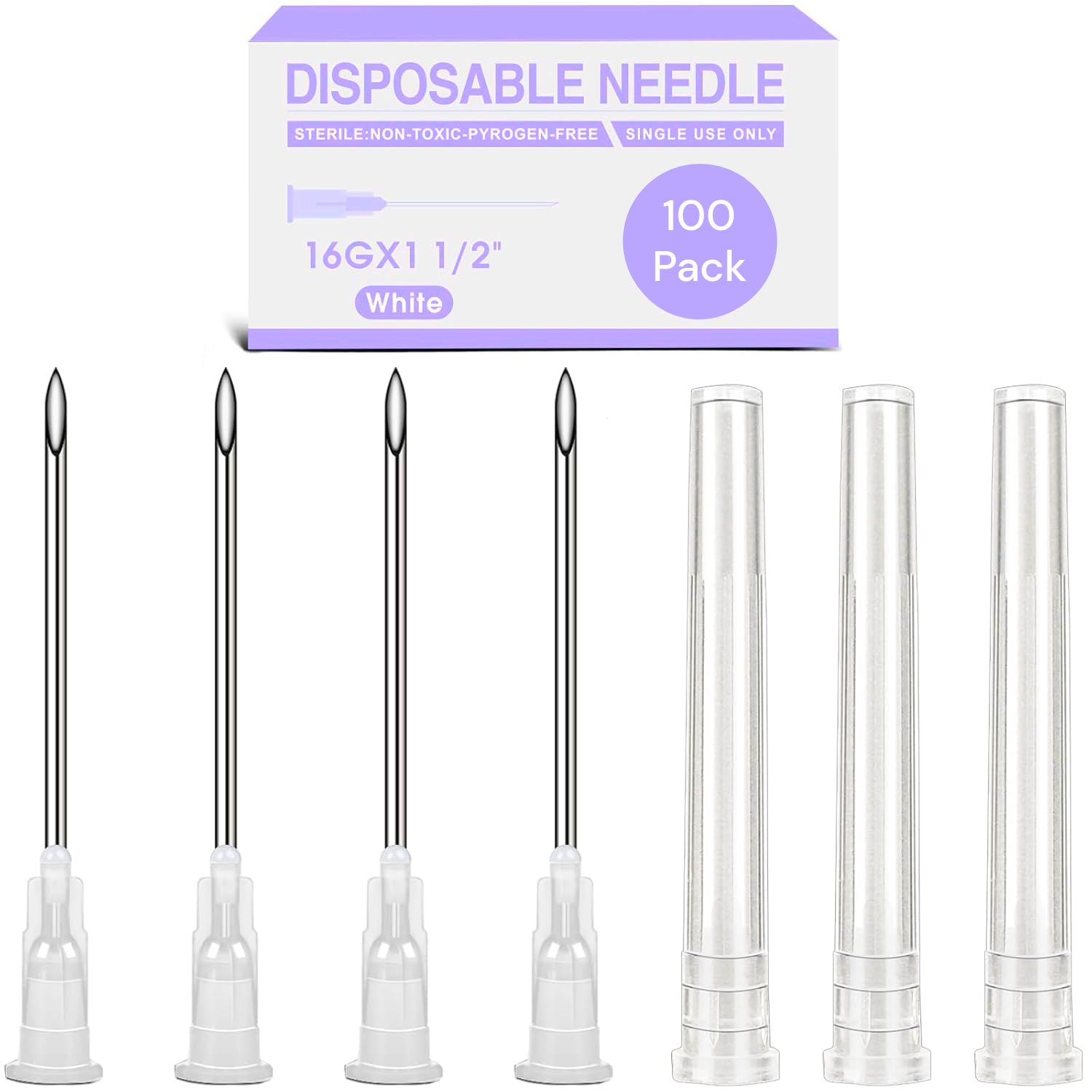 Sterile 16G 1.5" Luer Lock Disposable Syringe Needles