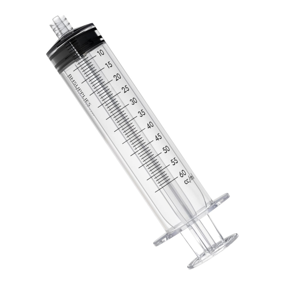 Sterile Syringes Luer Lock Tip 10cc, 30cc or 60cc (5-Pack)