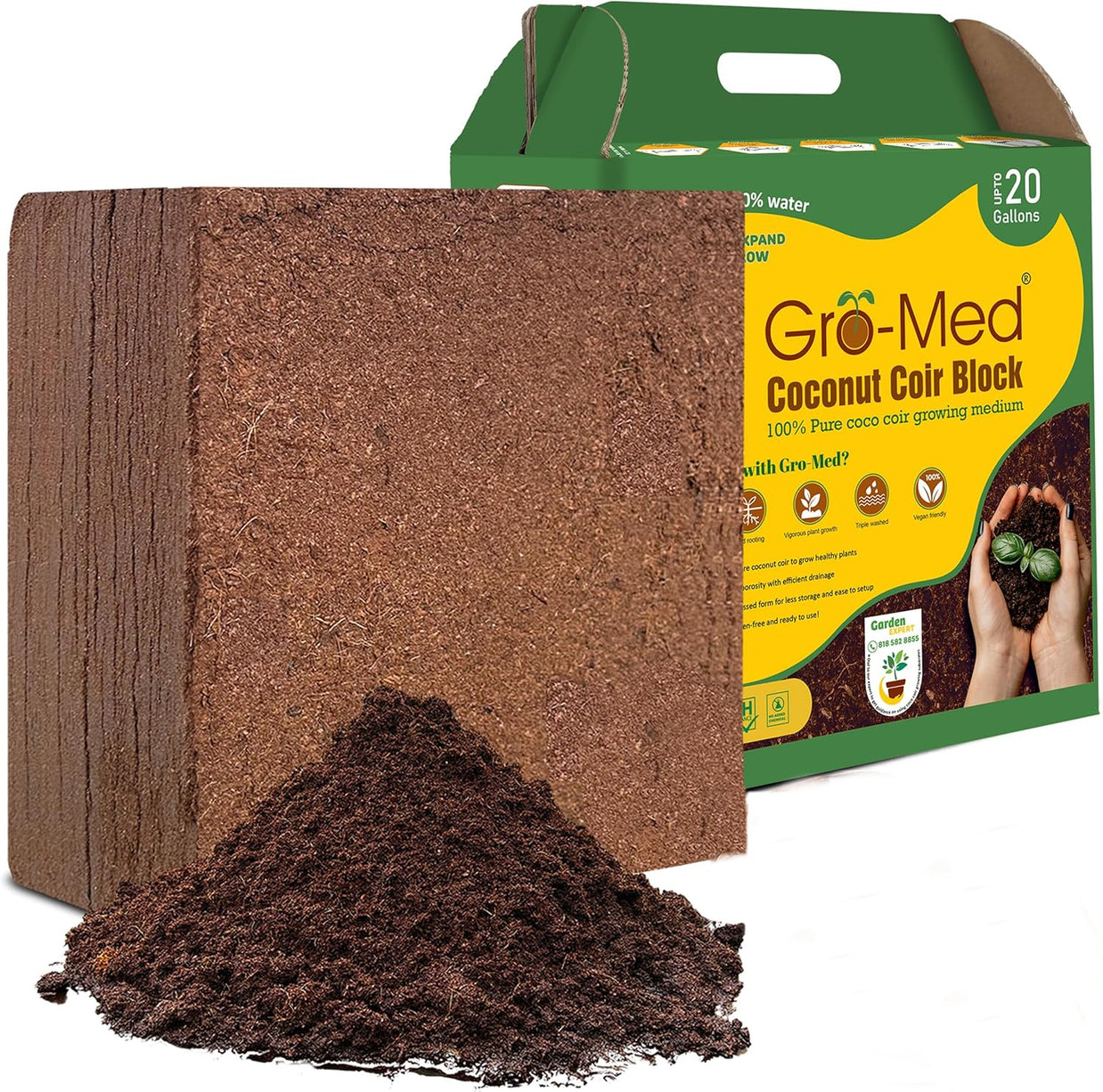 Pallet of Coco Coir 5KG Premium Organic Bricks (220 Bricks)