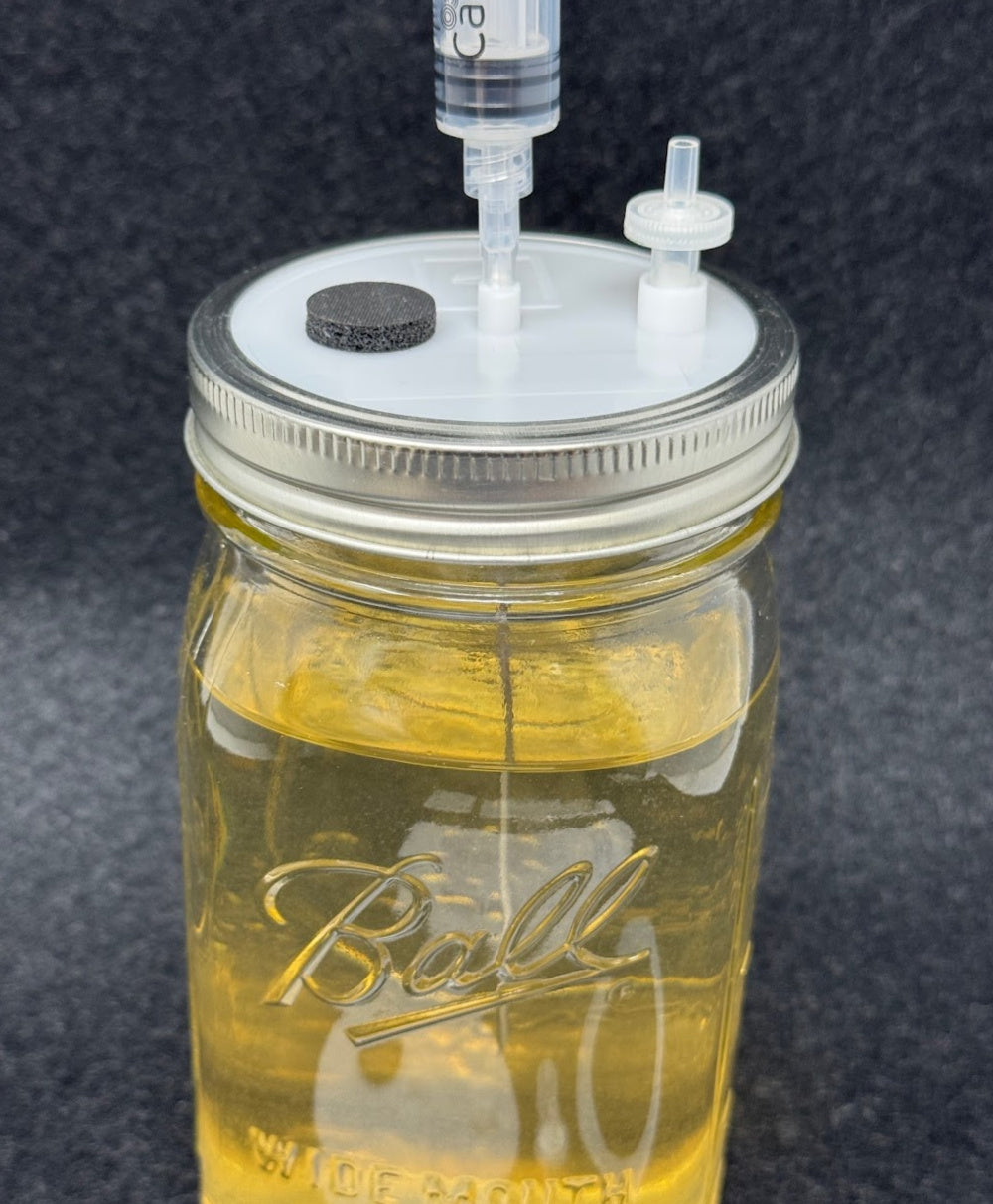 Myco Lid Pro™ – Injection Molded Wide-Mouth Mason Jar Lid for Liquid Culture Sampling