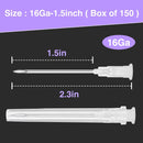 Sterile 16G 1.5" Luer Lock Disposable Syringe Needles