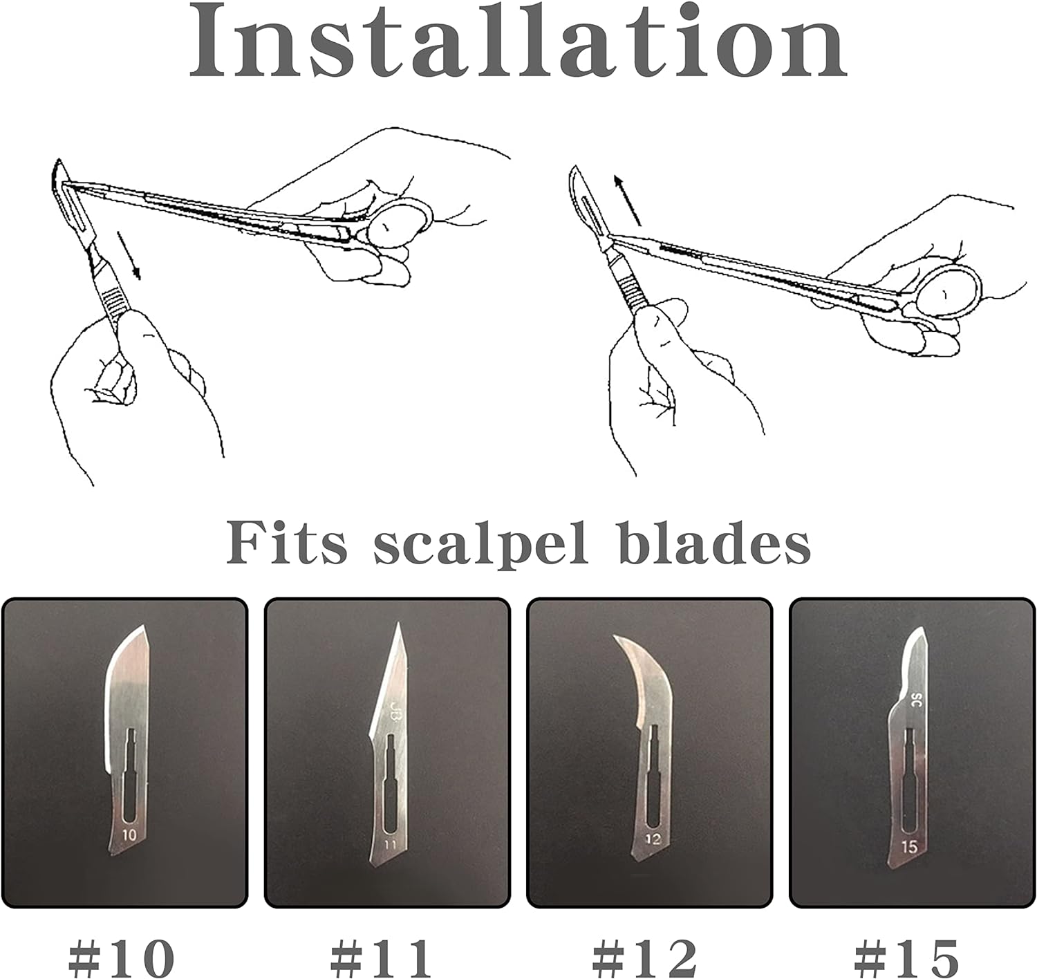 Stainless Steel Scalpel Handle #3 Size Blade Holder With Blade Samples