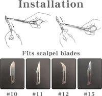 Stainless Steel Scalpel Handle #3 Size Blade Holder With Blade Samples