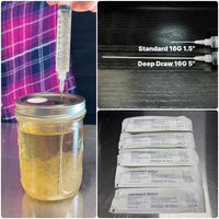 The Deep Draw Extra Long 5 Inch 16G Disposable Sterile Syringe Needles