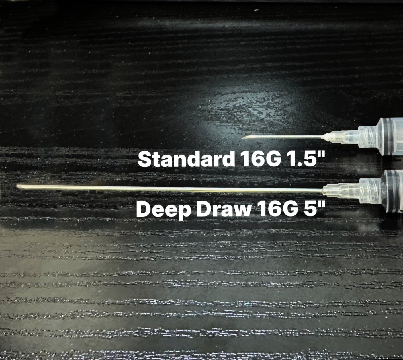 The Deep Draw Extra Long 5 Inch 16G Disposable Sterile Syringe Needles