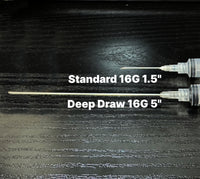 The Deep Draw Extra Long 5 Inch 16G Disposable Sterile Syringe Needles